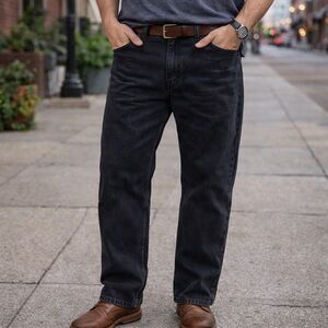Levi’s 550 Jeans Men's 36x32 Black Relaxed Fit Cotton Denim Straight Leg‎ Pants
